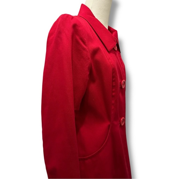099 H&M | NWOT Vibrant Red Trench Coat - Stylish & Elegant (Size 8) - Picture 5 of 15